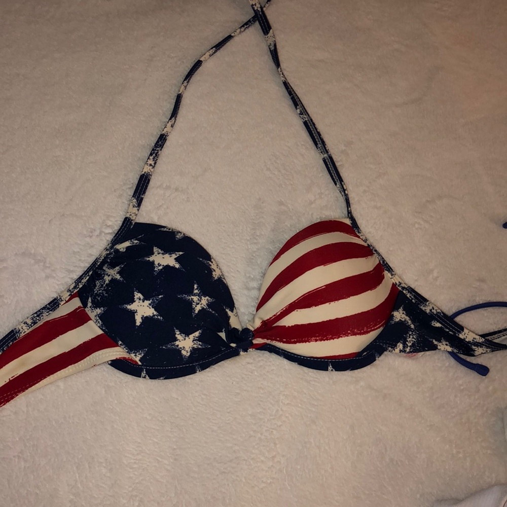 xs american flag bikini top